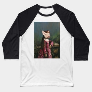 Victorian Piglet Girl Baseball T-Shirt